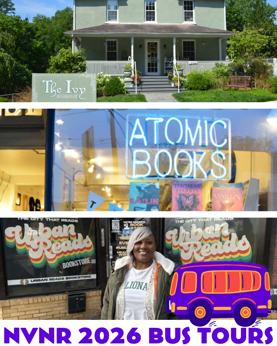 NVNR 2026 Baltimore Bookstore Bus Tours