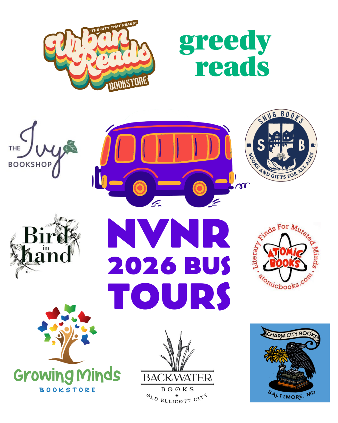 NVNR 2026 Baltimore Bookstore Bus Tours